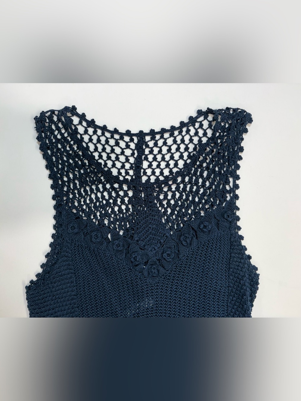 Ulla Johnson Navy Crochet Mini Dress - Picture 4 of 12